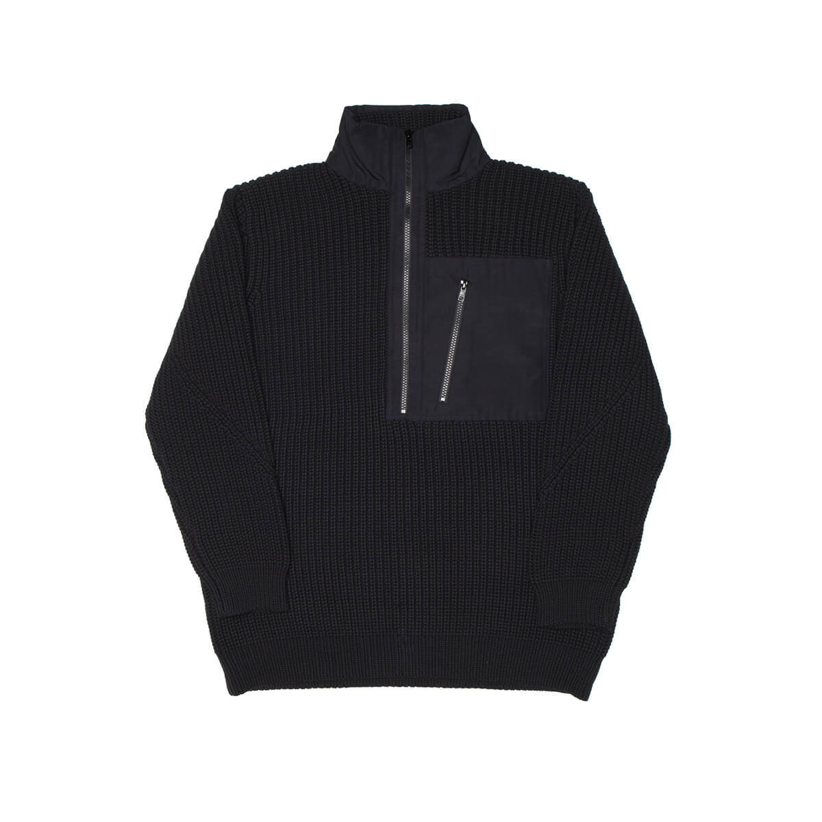 Y-3 Half Zip Sweater - Black | Garmentory