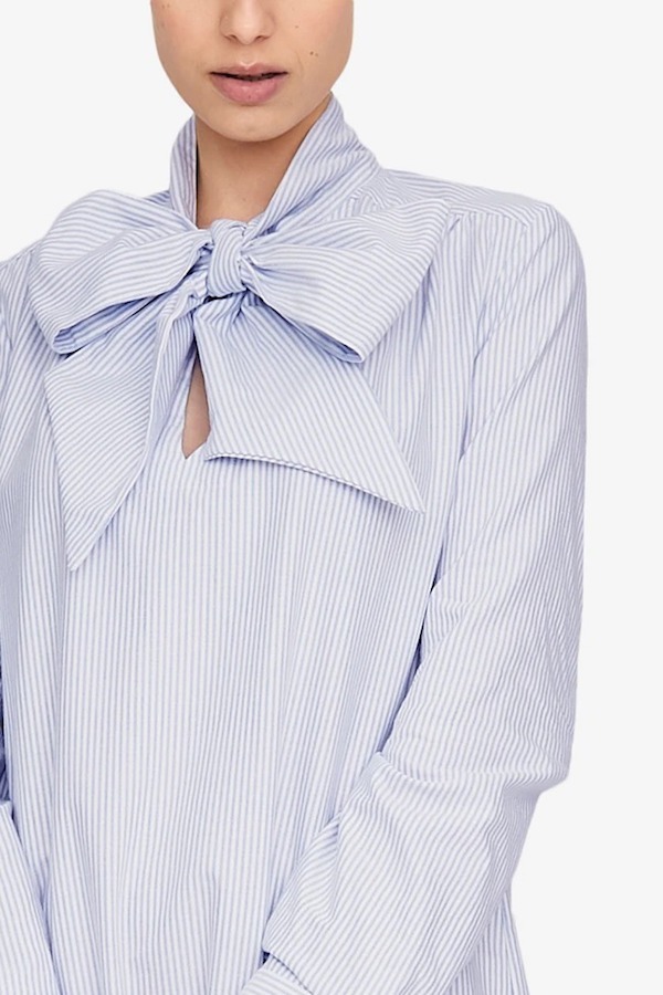 Matlo Atelier x The Sleep Shirt Helena Dress - Blue Oxford Stripe Matlo Atelier x The Sleep Shirt Helena Dress - Blue Oxford Stripe