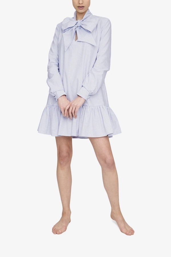 Matlo Atelier x The Sleep Shirt Helena Dress - Blue Oxford Stripe Matlo Atelier x The Sleep Shirt Helena Dress - Blue Oxford Stripe