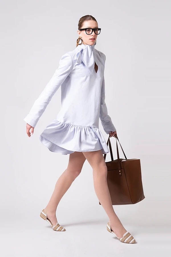 Matlo Atelier x The Sleep Shirt Helena Dress - Blue Oxford Stripe Matlo Atelier x The Sleep Shirt Helena Dress - Blue Oxford Stripe