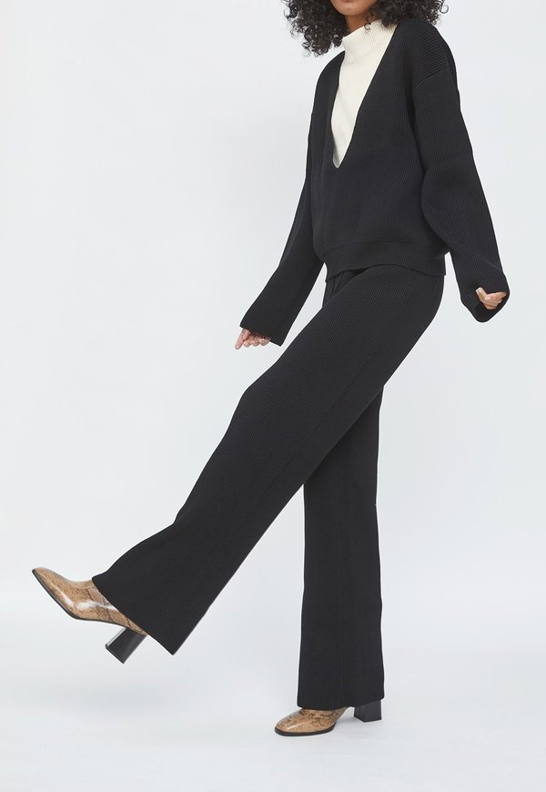 Le17Septembre Sample Sale Cotton Knit Pants - Black