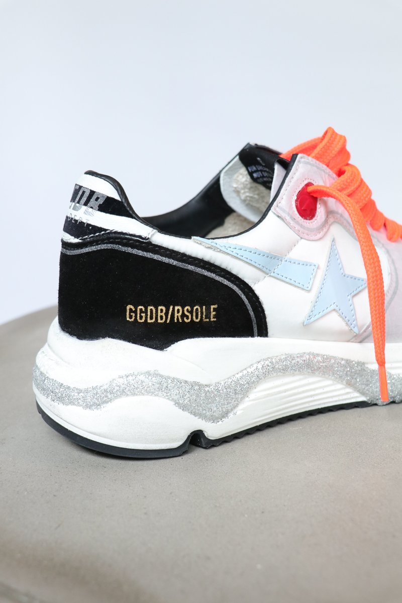 【Golden 】Running sole nylon upper laminated(23-25.5) Golden Goose Running Sole Nylon Sneaker with Upper Leather