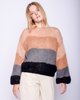 Maiami Mohair big Sweater - Camel/Grey - Thumbnail 3
