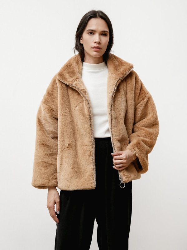 Priory Faux Fur Greatcoat - Camel Priory Faux Fur Greatcoat - Camel