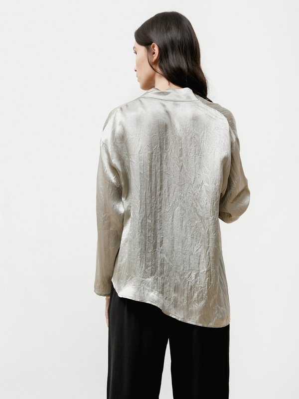 Priory Mercedes Crushed Slinky Top - Silver Priory Mercedes Crushed Slinky Top - Silver