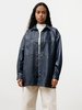 Priory The Vegan Leather Overshirt - Navy - Thumbnail 2