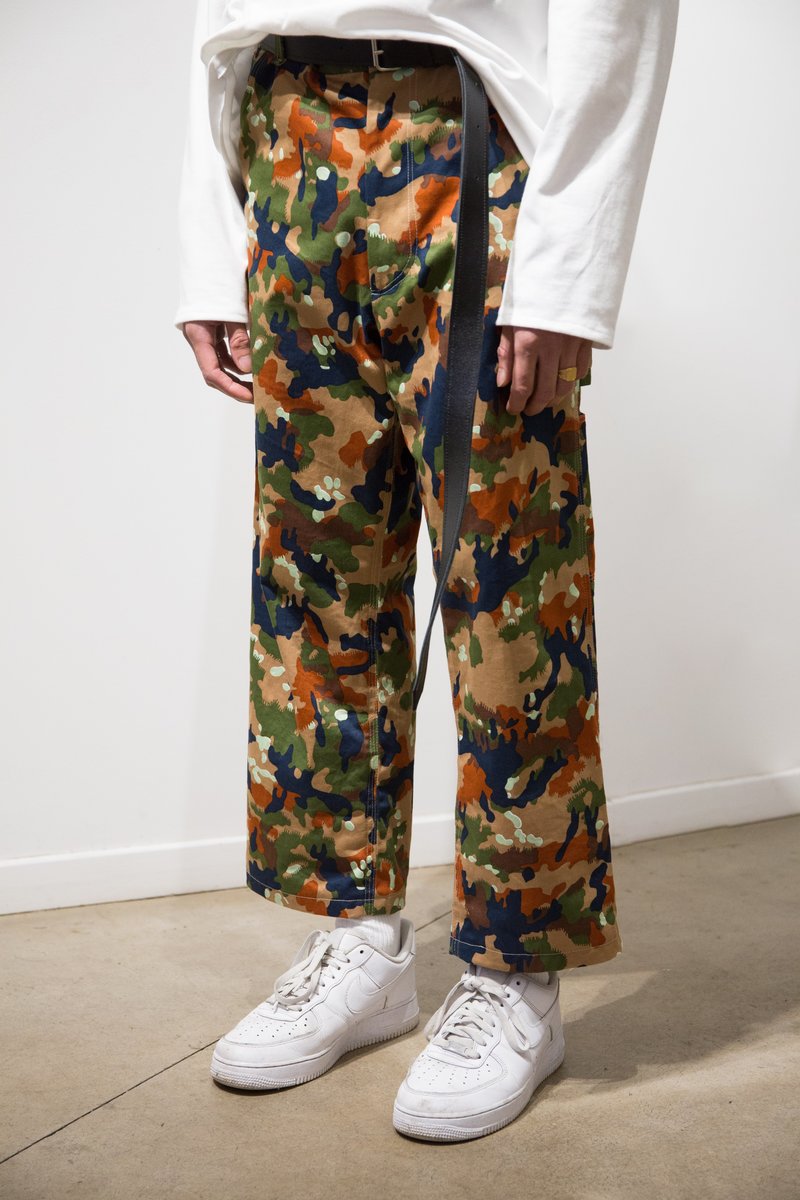 パンツ CAMIEL FORTGENS Worker pants cotton camo Camiel Fortgens Cotton Worker Pants - Camo | Garmentory
