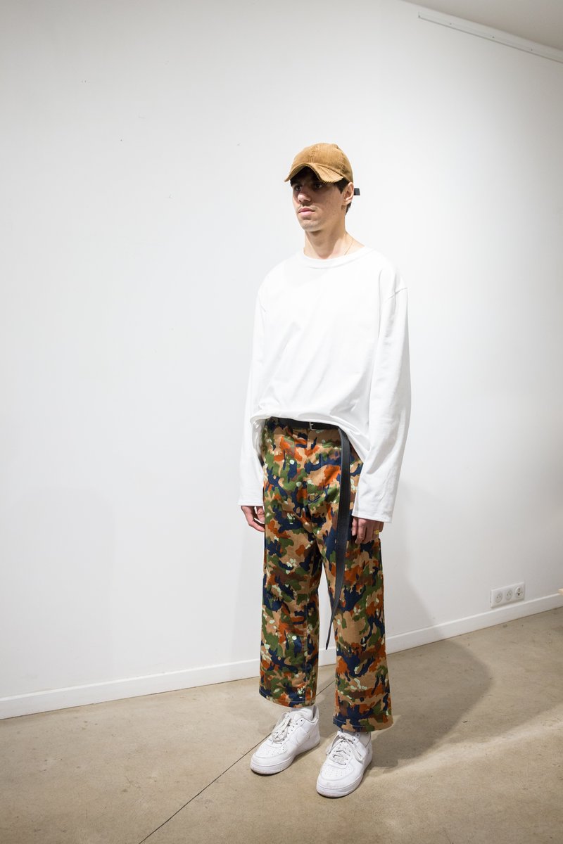 パンツ CAMIEL FORTGENS Worker pants cotton camo Camiel Fortgens Worker Pants Long Green Camo – Neighbour