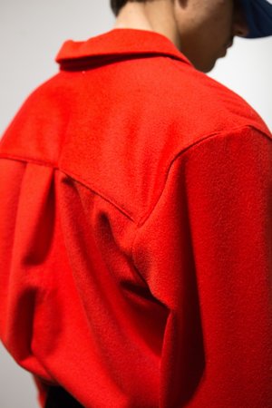 Camiel Fortgens Felt Polo Zip Shirt - Red Camiel Fortgens Felt Polo Zip Shirt - Red