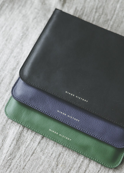 Minor History 2.0 Large Zipper Pouch - Oiled Black, Kelly or Indigo Minor History 2.0 Large Zipper Pouch - Oiled Black, Kelly or Indigo