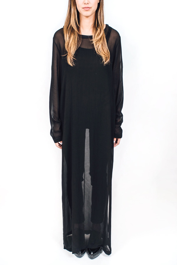 Lacausa Long sleeve Sheer Dress | Garmentory Lacausa Long sleeve Sheer Dress | Garmentory