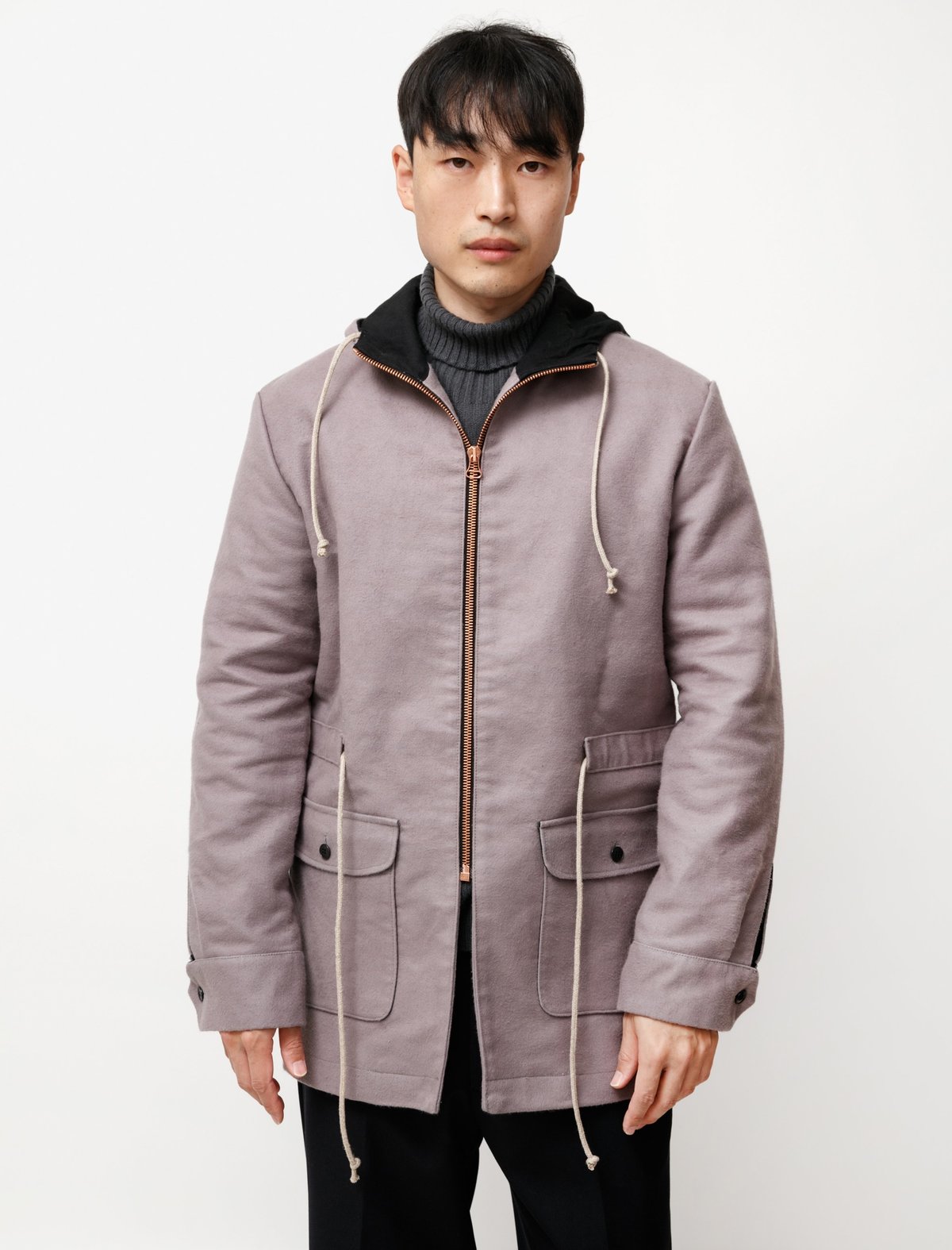 Frank Leder Deutschleder Cotton Parka - lavender  - Image 1 of 5