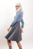 Tillary Skirt in Blue + Grey Check - Thumbnail 2