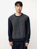 Frank Leder Cotton Mix Sweatshirt - Dark gray/Light gray/Blue - Thumbnail 1