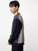 Frank Leder Cotton Mix Sweatshirt - Dark gray/Light gray/Blue - Thumbnail 2