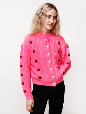 Shrimps Womens McCoy Cardigan - Fuchsia/Dahlia Red | Garmentory