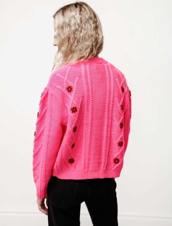 Shrimps Womens McCoy Cardigan - Fuchsia 