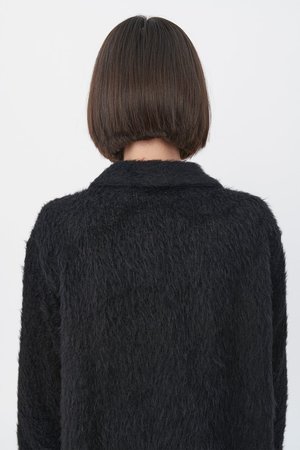 Our Legacy Camp Cardigan - Black Mohair | Garmentory