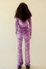 KkCo Crushed Velvet Flare Pant - Iris - Thumbnail 2
