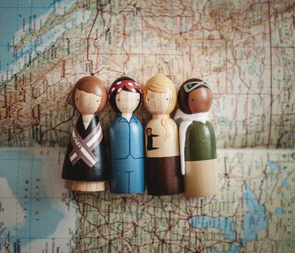 Handmade Wooden Peg Dolls The Trailblazers