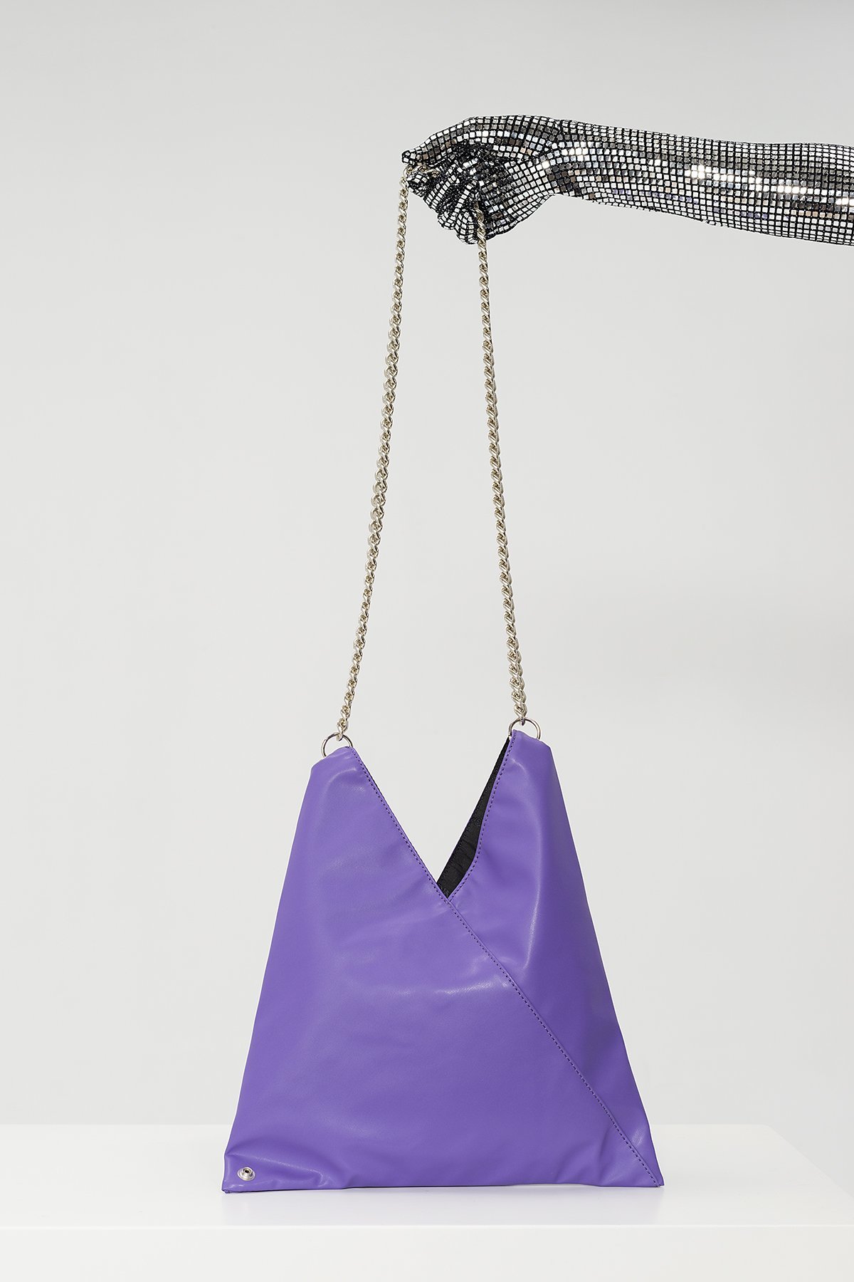 MM6 Maison Margiela Metallic sheen crossbody bag - Purple | Garmentory