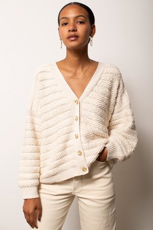 Micaela Greg Loop Cardigan - Cream 