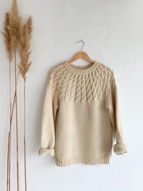Descendant Chunky Vintage Sweater - Cream Descendant Chunky Vintage Sweater - Cream