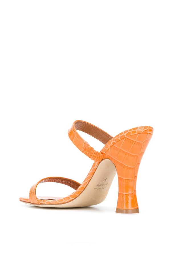 Paris Texas 2 Strap Croc Mules Paris Texas 2 Strap Croc Mules