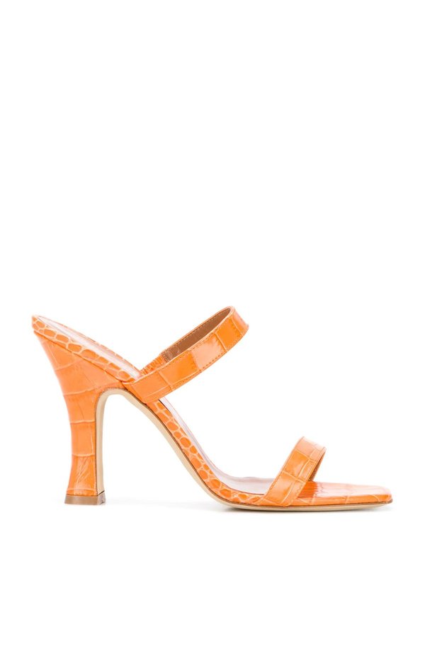 Paris Texas 2 Strap Croc Mules Paris Texas 2 Strap Croc Mules