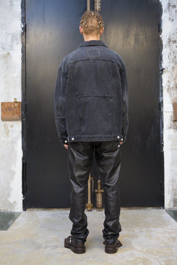 martine rose oversized leather jacket