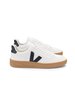 VEJA V-12 Leather Shoes - White/Black/Gum - Thumbnail 1