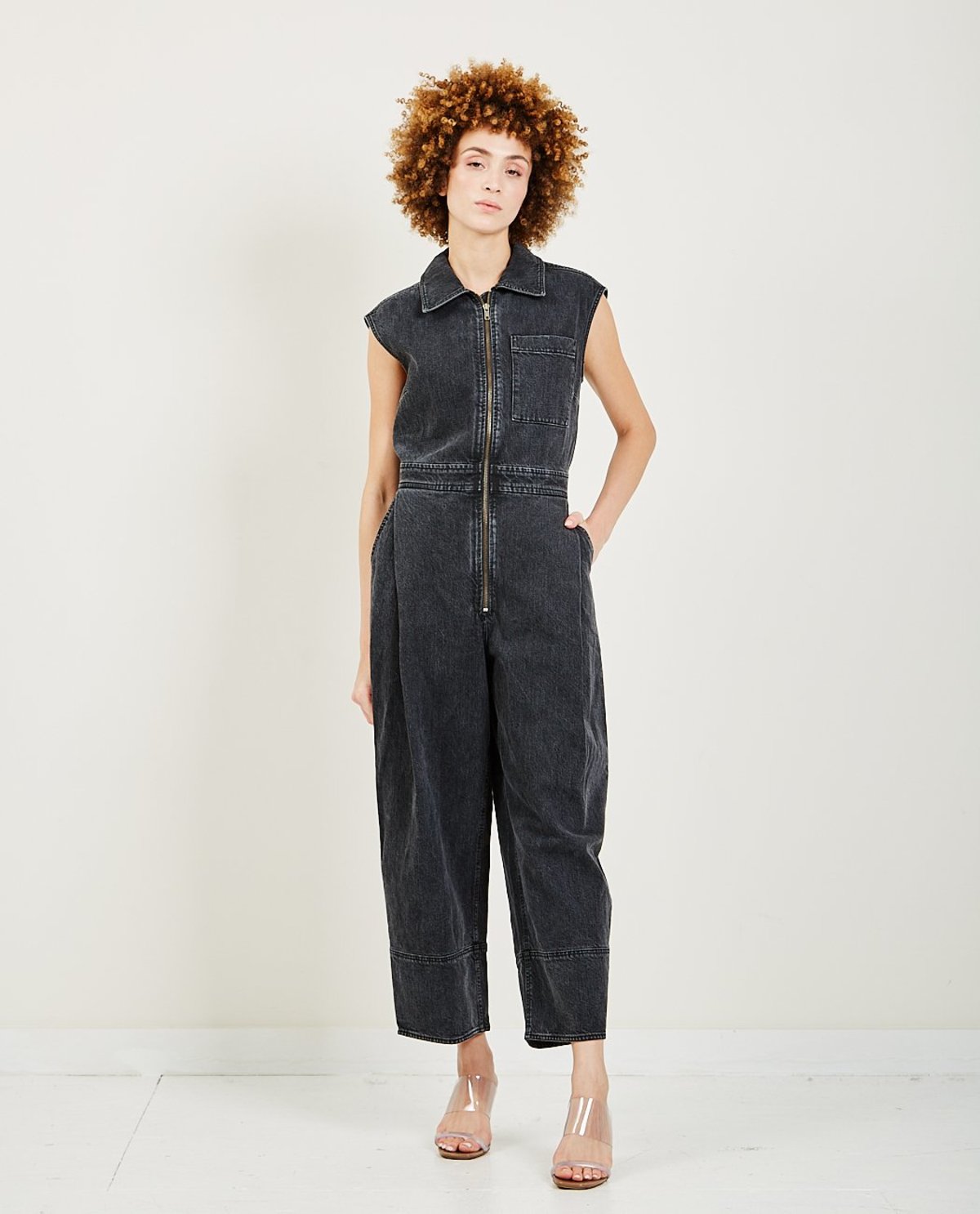 Rachel Comey Annin Jumpsuit - Washed Black | Garmentory