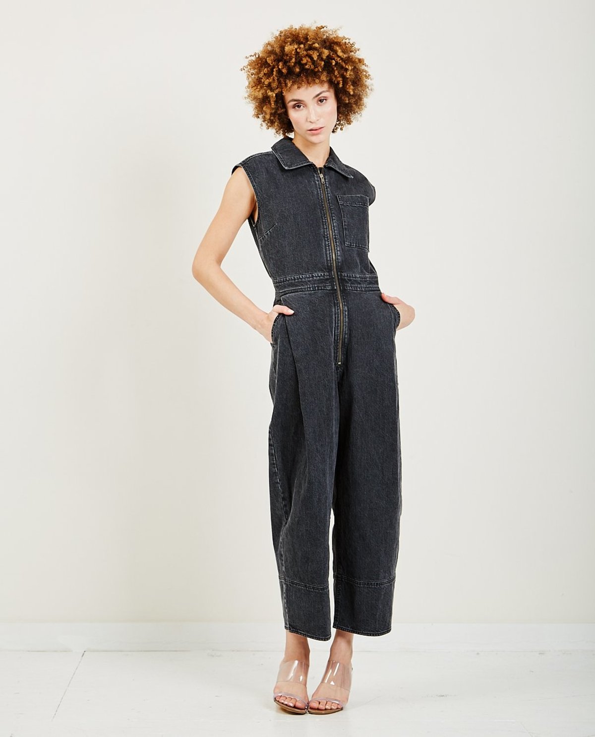 Rachel Comey Annin Jumpsuit - Washed Black | Garmentory
