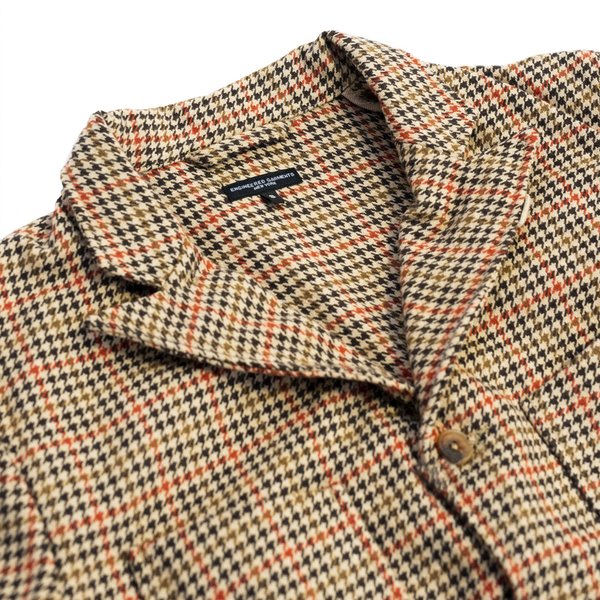 Engineered Garments NB Jacket - Tan/Orange Wool Big Gunclub Check