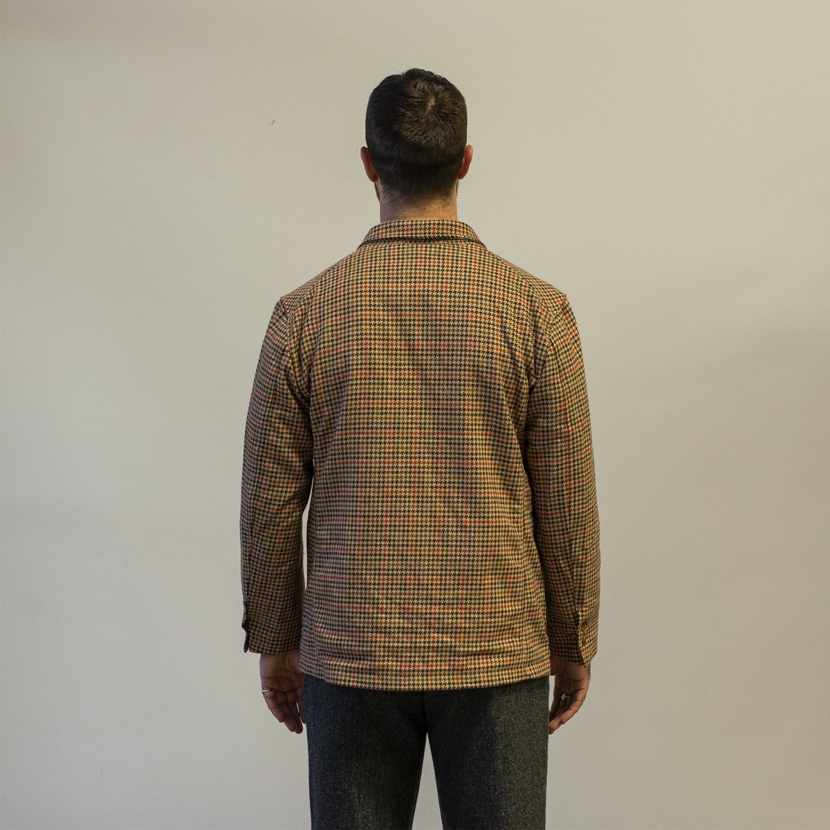 Engineered Garments NB Jacket - Tan/Orange Wool Big Gunclub Check