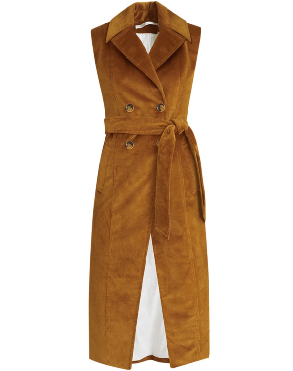 Veronica Beard Fayette Corduroy Vest Saffron Garmentory