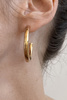 Thatch Aura Hoop - 14k Gold Vermeil - Thumbnail 1