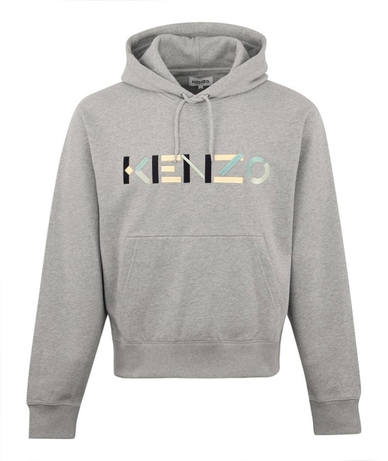 Kenzo Multi Colour Logo Hoodie - Grey | Garmentory