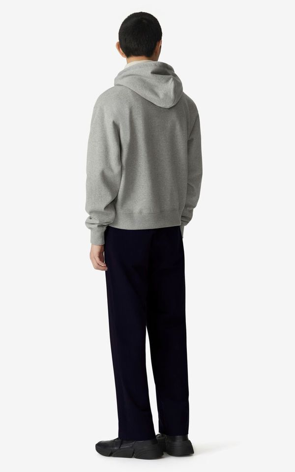 パーカー・フーディ KENZO Men Hoodies FF55SW2634MF 93 Grey Kenzo Multi Colour Logo Hoodie - Grey | Garmentory