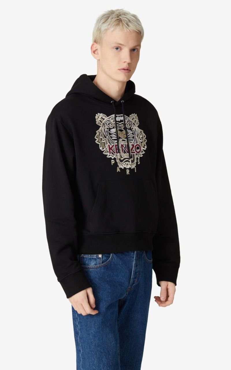 Kenzo Varsity Tiger Hoodie - Black | Garmentory