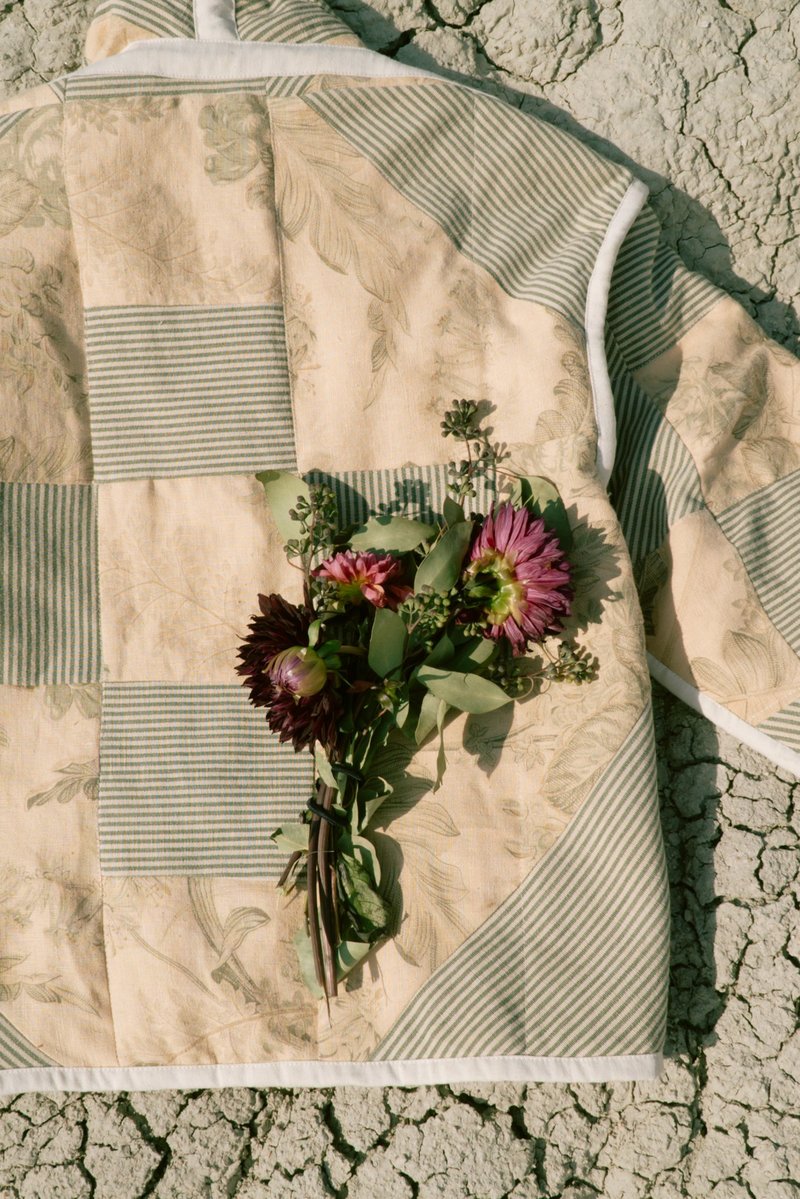 Jess Meany Floral Juniper Cropped Coat - Light Lemon