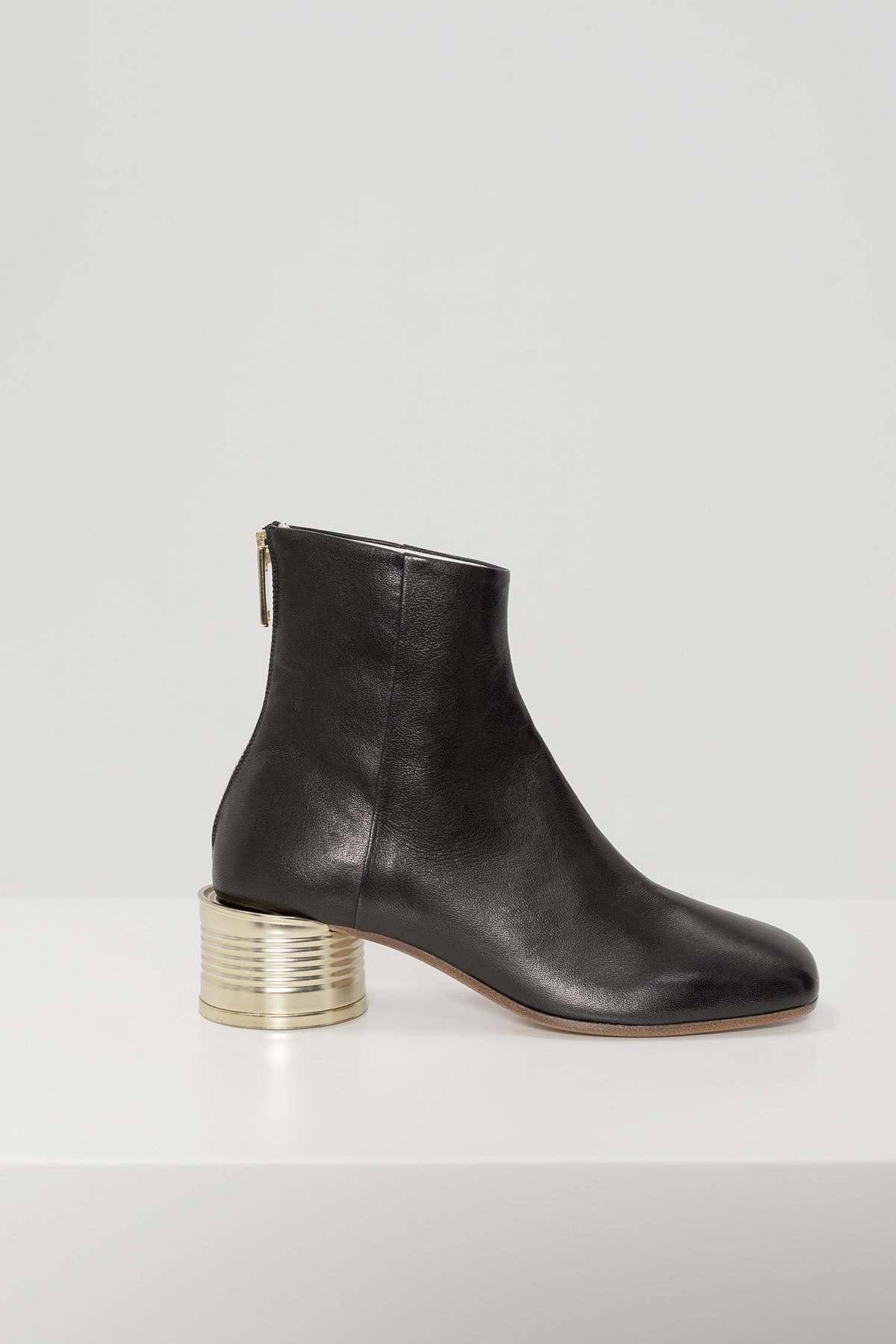 black ankle length boots