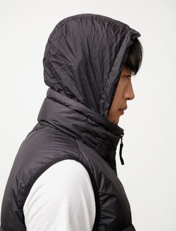 Stone Island Garment Dyed Crinkle Reps Down Vest - Charcoal
