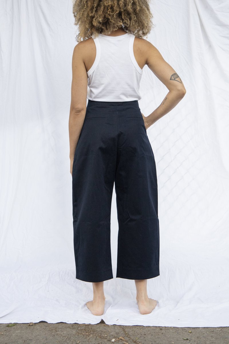 Studio Nicholson Dordoni Volume Pant - Navy | Garmentory