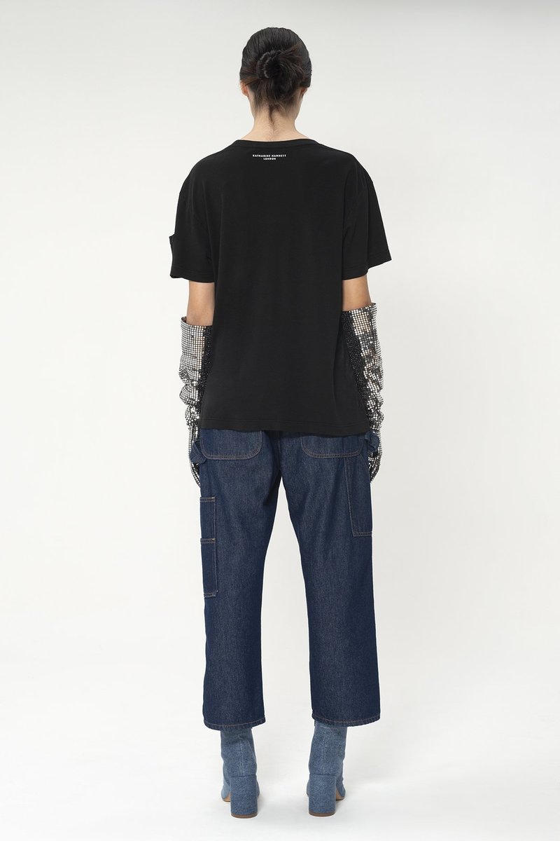 Katharine Hamnett Large script oversized T-shirt - Black | Garmentory