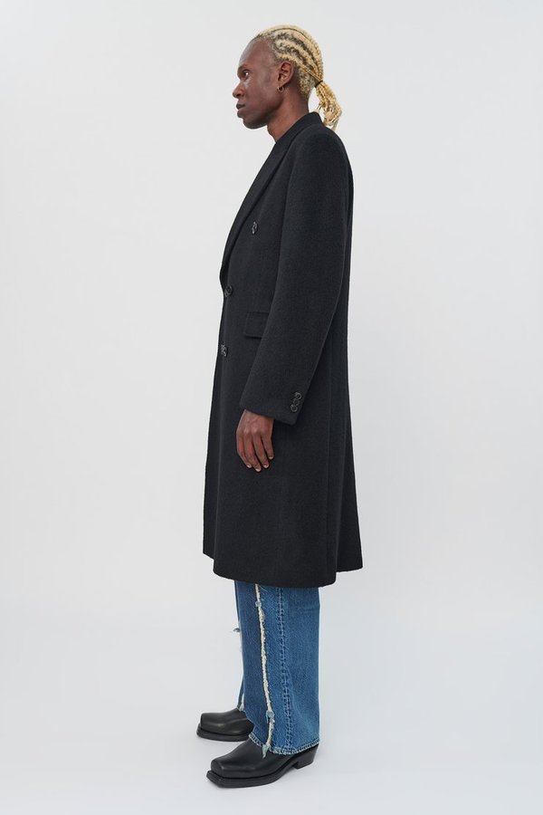 Our Legacy Whale Coat in Hairy Wool - Black | Garmentory