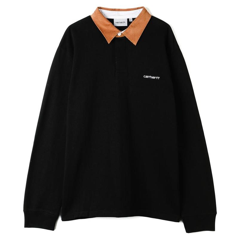 Carhartt WIP Cord Rugby Polo / Black | Garmentory