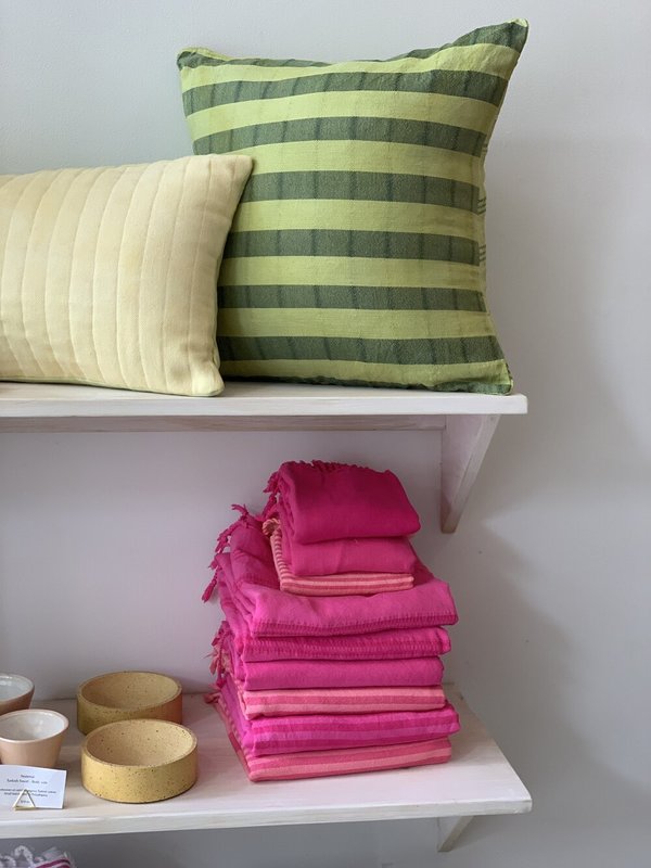Cuttalossa & Co. Over Dyed Cotton Pillow - Avocado Cuttalossa & Co. Over Dyed Cotton Pillow - Avocado