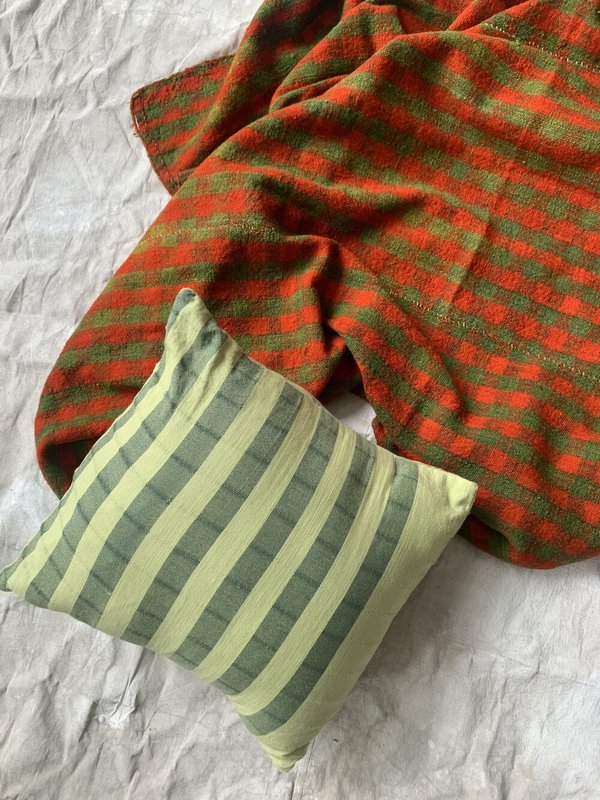 Cuttalossa & Co. Over Dyed Cotton Pillow - Avocado Cuttalossa & Co. Over Dyed Cotton Pillow - Avocado