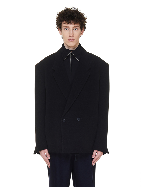 Fear of God x Zegna Wool Double Breasted Blazer Jacket - Black Fear of God x Zegna Wool Double Breasted Blazer Jacket - Black